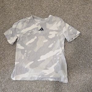 adidas White & Gray Camo Short Sleeve Tee